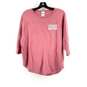 Pink Victoria's Secret Long Sleeve T Shirt Top Knit Tee Size XS Women's